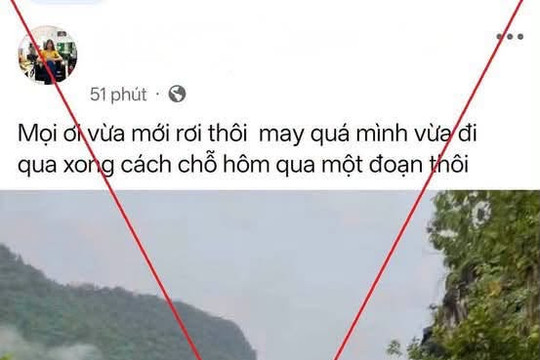 Lai Châu: Công an tỉnh khuyến cáo người dân nâng cao cảnh giác khi chia sẻ thông tin về thiên tai, mưa lũ