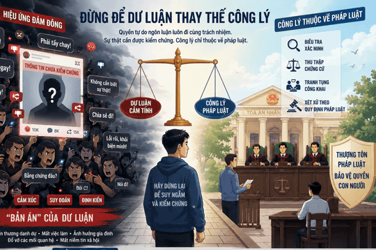 Bài 1: Đừng để dư luận thay thế công lý