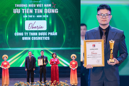 Son nước hoa Obaria vinh dự đạt danh hiệu “Top 10 Thương hiệu ưu tiên Tin dùng Việt Nam 2026”