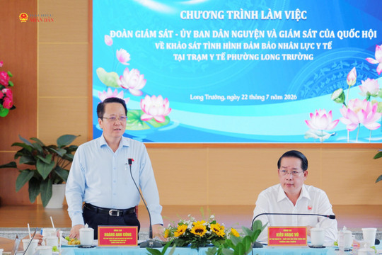 Đoàn giám sát của Ủy ban Dân nguyện và Giám sát làm việc với UBND phường Long Trường, TP. Hồ Chí Minh