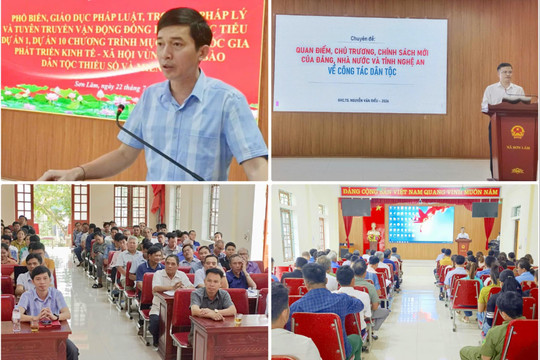 Phổ biến pháp luật, chính sách dân tộc cho 161 cán bộ cơ sở, người có uy tín