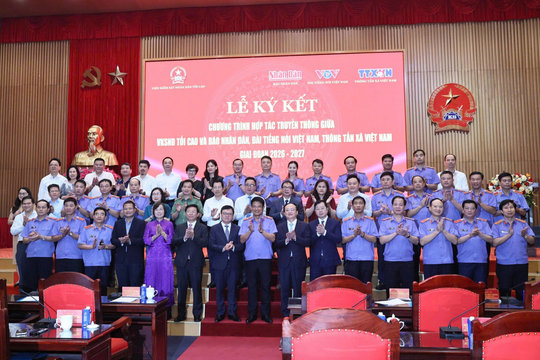Viện kiểm sát nhân dân tối cao ký kết hợp tác truyền thông với 3 cơ quan báo chí chủ lực quốc gia