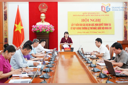 Đoàn ĐBQH tỉnh Quảng Ninh lấy ý kiến tham gia một số dự án luật trình Kỳ họp không thường lệ lần thứ Nhất