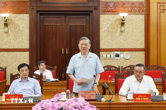 Tổng Bí thư, Chủ tịch nước Tô Lâm làm việc với Ban Thường vụ Đảng ủy Thanh tra Chính phủ