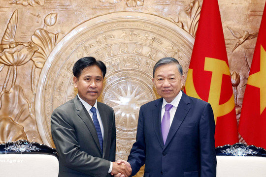 Vietnam always gives top priority to strengthening relations with Laos: Top leader