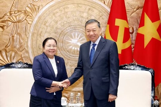 Tổng Bí thư, Chủ tịch nước Tô Lâm tiếp Trưởng Ban Tổ chức Trung ương Đảng Nhân dân Cách mạng Lào