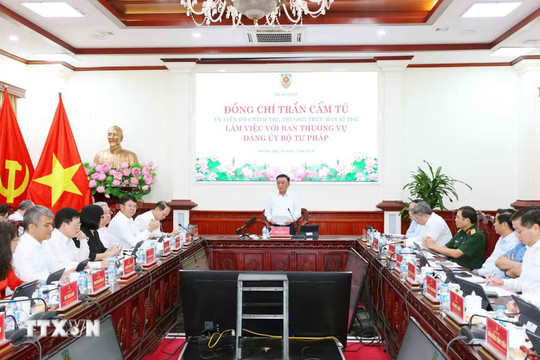 Thường trực Ban Bí thư Trần Cẩm Tú: Sớm hình thành nền tư pháp số hiện đại, đồng bộ