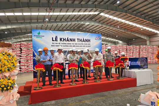 PVFCCo – Phú Mỹ khánh thành hệ thống băng tải phân bón công suất 55 tấn/giờ