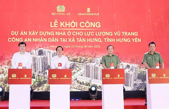 Khởi công Dự án Nhà ở với quy mô hơn 1.400 căn cho lực lượng Công an tại tỉnh Hưng Yên