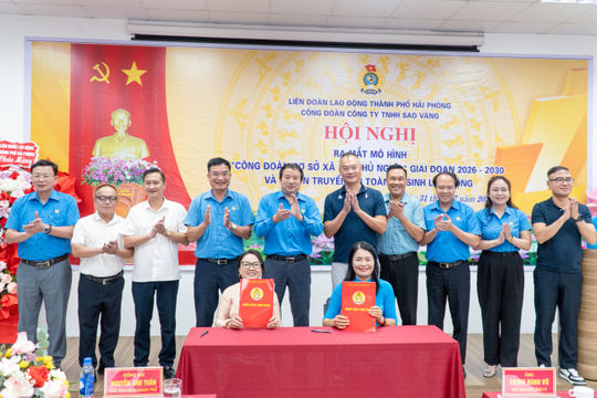 Ra mắt mô hình “Công đoàn cơ sở xã hội chủ nghĩa” tại Công đoàn Công ty TNHH Sao Vàng