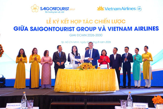 Vietnam Airlines và Saigontourist Group ký kết hợp tác toàn diện giai đoạn 2026 - 2030