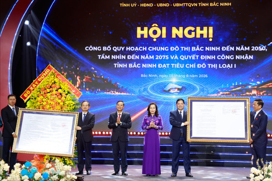 Bắc Ninh: Công bố Quy hoạch chung đô thị và Quyết định công nhận đạt tiêu chí đô thị loại I