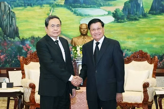 Chủ tịch Quốc hội Trần Thanh Mẫn hội kiến Tổng Bí thư, Chủ tịch nước Lào
