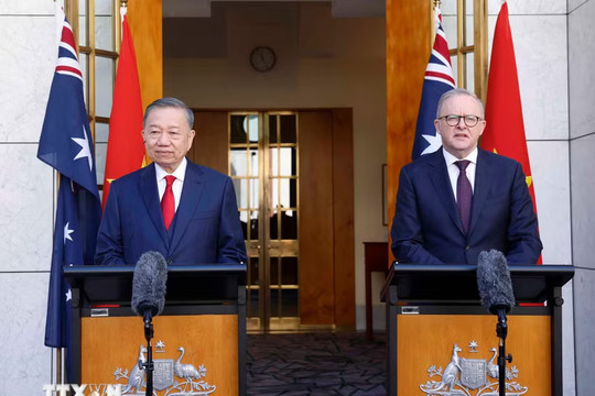 Tổng Bí thư, Chủ tịch nước Tô Lâm và Thủ tướng Australia gặp gỡ báo chí