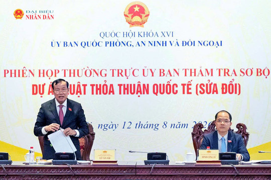 Thẩm tra sơ bộ dự án Luật Thỏa thuận quốc tế (sửa đổi)
