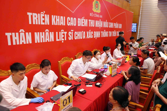 Bộ Công an nỗ lực thu thập đầy đủ, kịp thời ADN thân nhân liệt sĩ