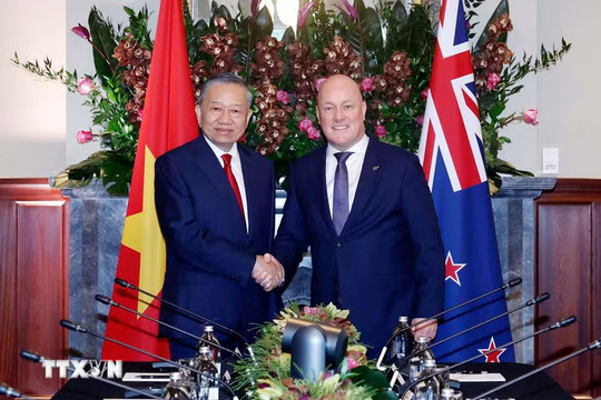Tổng Bí thư, Chủ tịch nước Tô Lâm hội đàm với Thủ tướng New Zealand
