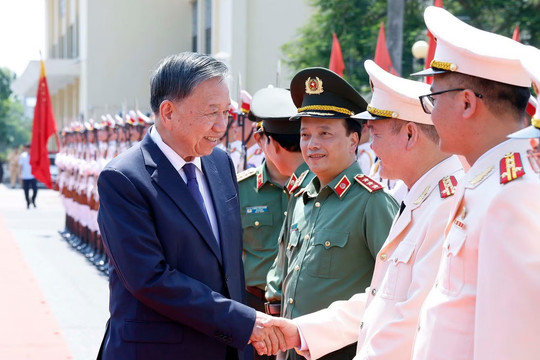 Tổng Bí thư, Chủ tịch nước Tô Lâm thăm, làm việc tại Học viện Kỹ thuật và Công nghệ an ninh