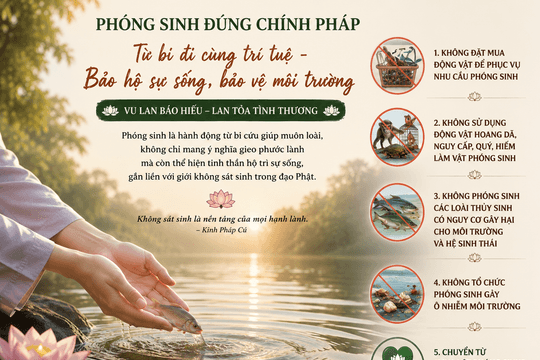 Thực hành phóng sinh trên nền tảng từ bi và trí tuệ