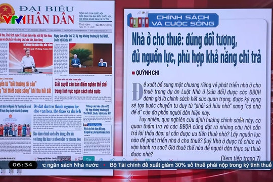 Điểm báo VTV1: Nhà ở cho thuê: đúng đối tượng, đủ nguồn lực, phù hợp khả năng chi trả