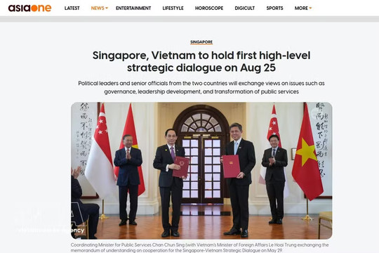 Singapore media highlights inaugural Vietnam-Singapore Strategic Dialogue