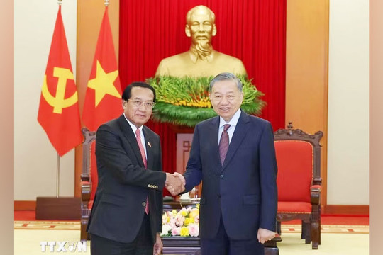 Tổng Bí thư, Chủ tịch nước Tô Lâm tiếp Chủ nhiệm Ban Kiểm tra Trung ương, Tổng Thanh tra Nhà nước Lào