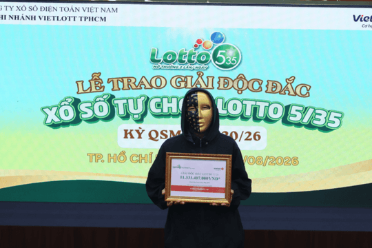 Dư 50 nghìn, người đàn ông mua Vietlott và trúng hơn 11,3 tỷ đồng