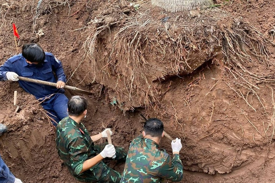 Tìm thấy 126 hài cốt liệt sĩ dưới vườn dừa, nghĩa trang cũ