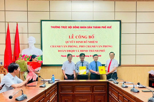 Ông Nguyễn Đại Viên giữ chức Chánh Văn phòng Đoàn ĐBQH và HĐND thành phố Huế