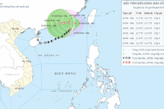 Dự báo thời tiết ngày 2/9: Miền Bắc nắng nóng diện rộng, miền Nam mưa dông