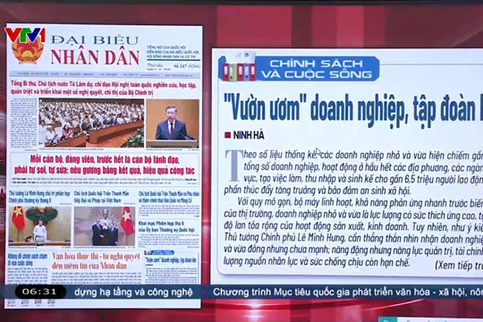 Điểm báo VTV1: "Vườn ươm" doanh nghiệp, tập đoàn lớn