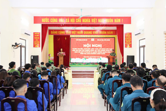 Văn phòng Bộ Công an tập huấn nâng cao năng lực ứng phó thiên tai, cứu nạn, cứu hộ ngay từ cơ sở tại tỉnh Tuyên Quang