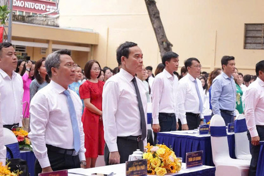 Bí thư Thành ủy TP. Hồ Chí Minh Trần Lưu Quang dự lễ khai giảng năm học 2026-2027