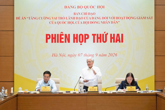Ban Chỉ đạo xây dựng Đề án “Tăng cường vai trò lãnh đạo của Đảng đối với hoạt động giám sát của Quốc hội, của HĐND” họp phiên thứ Hai