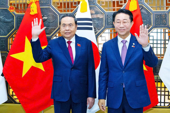 Chủ tịch Quốc hội Hàn Quốc Cho Jeong Sik chủ trì Lễ đón trọng thể Chủ tịch Quốc hội Trần Thanh Mẫn