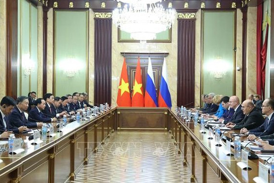 Tổng Bí thư, Chủ tịch nước Tô Lâm hội kiến Thủ tướng Nga