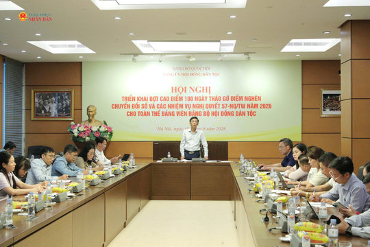 Đảng ủy Hội đồng Dân tộc tổ chức Hội nghị triển khai đợt cao điểm 100 ngày tháo gỡ điểm nghẽn chuyển đổi số