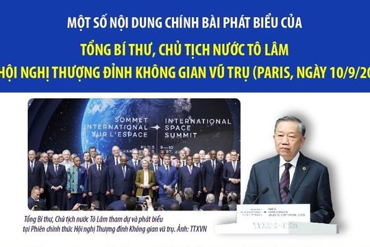 Một số nội dung chính bài phát biểu của Tổng Bí thư, Chủ tịch nước Tô Lâm tại Hội nghị Thượng đỉnh Không gian vũ trụ