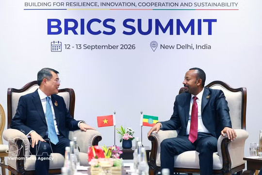 PM Le Minh Hung meets with Ethiopian counterpart Abiy Ahmed Ali in New Delhi