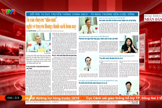 Điểm báo VTV1: Dòng chảy hai chiều của truyền thông chính sách