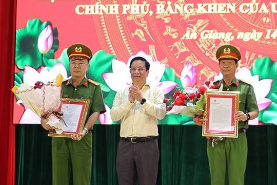 Phó Thủ tướng Thường trực Chính phủ Phạm Gia Túc gửi thư khen Công an tỉnh An Giang