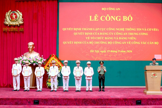 Công bố quyết định thành lập Cục Công nghệ thông tin và Cơ yếu, Bộ Công an