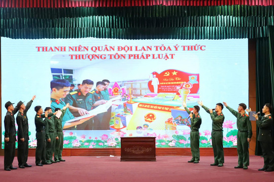 Thanh niên quân đội lan tỏa tinh thần thượng tôn pháp luật