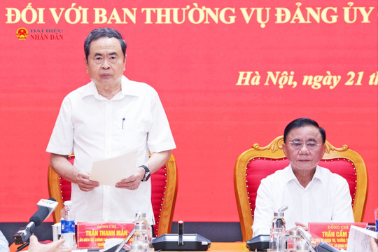 Chủ tịch Quốc hội Trần Thanh Mẫn chủ trì Hội nghị thông qua dự thảo Báo cáo kết quả kiểm tra, giám sát đối với Ban Thường vụ Đảng ủy Các cơ quan Đảng Trung ương