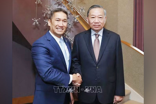 Tổng Bí thư, Chủ tịch nước Tô Lâm tiếp Quyền Bộ trưởng Hải quân Hoa Kỳ Hùng Cao