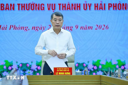 Thủ tướng Lê Minh Hưng: Hải Phòng phải chuẩn bị đội ngũ lãnh đạo có tư duy chiến lược, năng lực kiến tạo