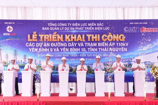 EVNNPC: Khởi công hai dự án 110kV phục vụ phát triển công nghiệp Thái Nguyên