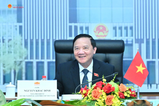 Phó Chủ tịch Quốc hội Nguyễn Khắc Định chủ trì cuộc họp trực tuyến với Nhóm hợp tác với Quốc hội Việt Nam của Hội đồng Liên bang Nga