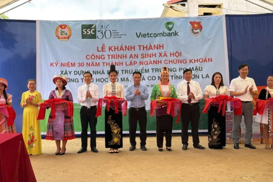 Vietcombank khánh thành nhà bán trú Trường Tiểu học Co Mạ, tiếp sức học sinh vùng cao Sơn La
