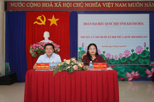Đại biểu Quốc hội tỉnh Khánh Hòa tiếp xúc cử tri xã Suối Dầu